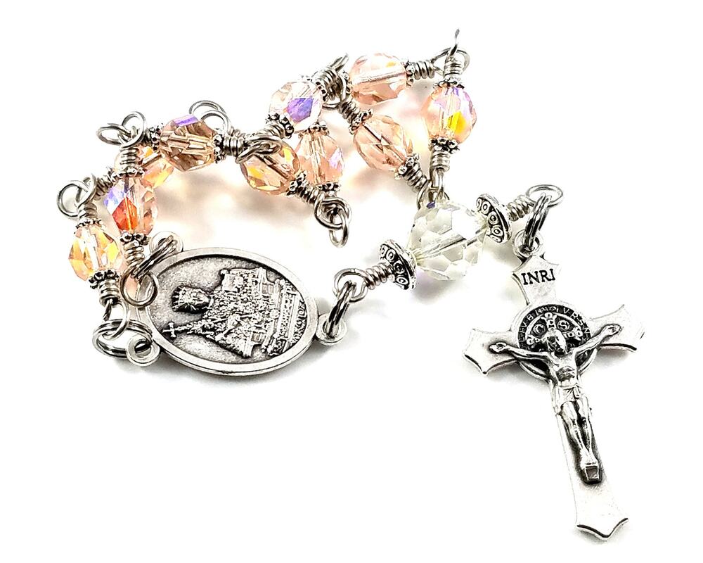 St. Agatha One Decade Rosary, Fighting Breast Cancer Rosary, Handmade Rosary